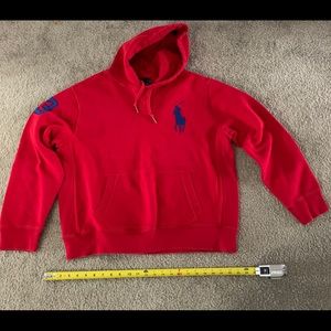 Red polo Ralph Lauren big horse hoodie XL